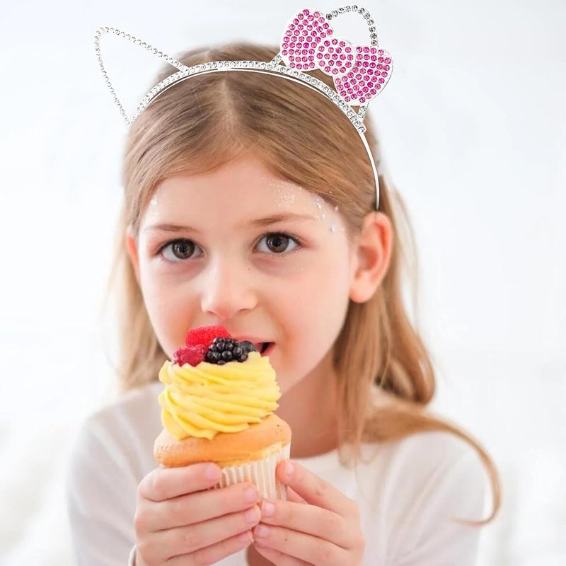 Chanaco Kitty Ears Headbands Cat Party Favors Birthday Decorations - Image 2