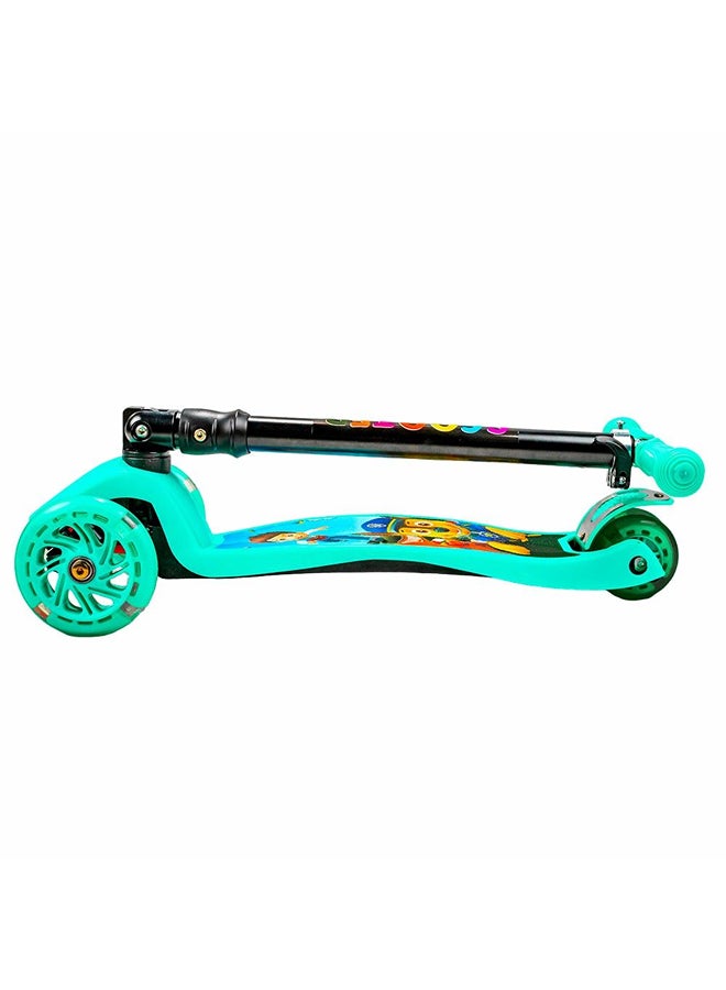 Foldable Light Wheels Orange Scooter - 316A - Image 2