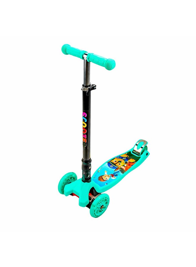Foldable Light Wheels Orange Scooter - 316A - Image 1