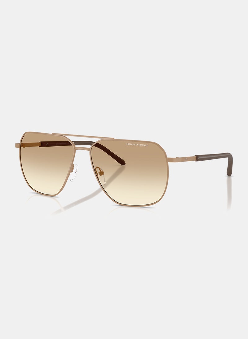 Armani Exchange Men Full Rim Pilot Sunglasses 0AX2057S 59 - Image 1