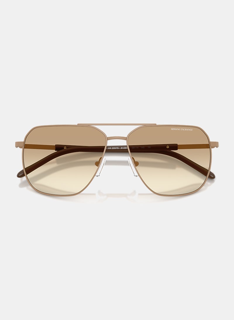 Armani Exchange Men Full Rim Pilot Sunglasses 0AX2057S 59 - Image 5