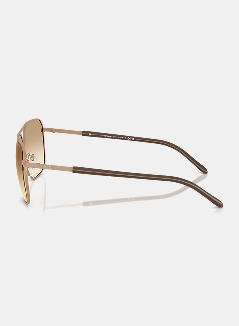 Armani Exchange Men Full Rim Pilot Sunglasses 0AX2057S 59 - Image 3