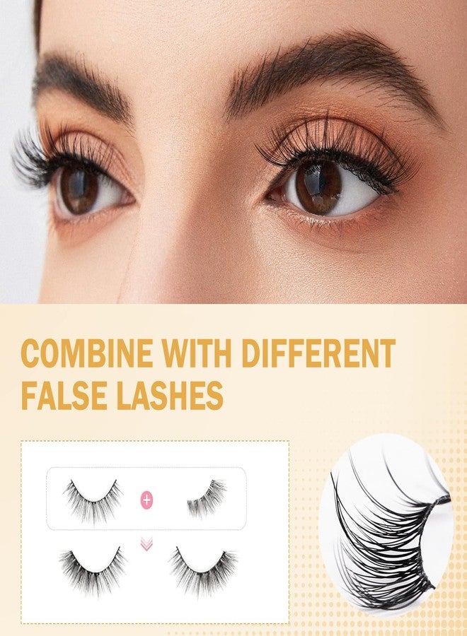 CoolShef مجموعة CoolShef المكونة من 10 أزواج من الرموش النصفية للنساء، رموش صناعية طبيعية بطول 11 مم مع شريط رفيع، رموش صناعية كثيفة وناعمة، خفيفة الوزن وقابلة لإعادة الاستخدام. - Image 5