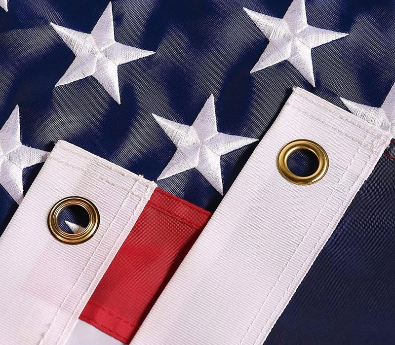 DANF FLAG American Flag 6x10 ft: Long Lasting US Flag, Heavy Duty Nylon, Embroidered Stars, Sewn Stripes, Brass Grommets, UV Protection Perfect for Outdoors! USA Flag - Image 4