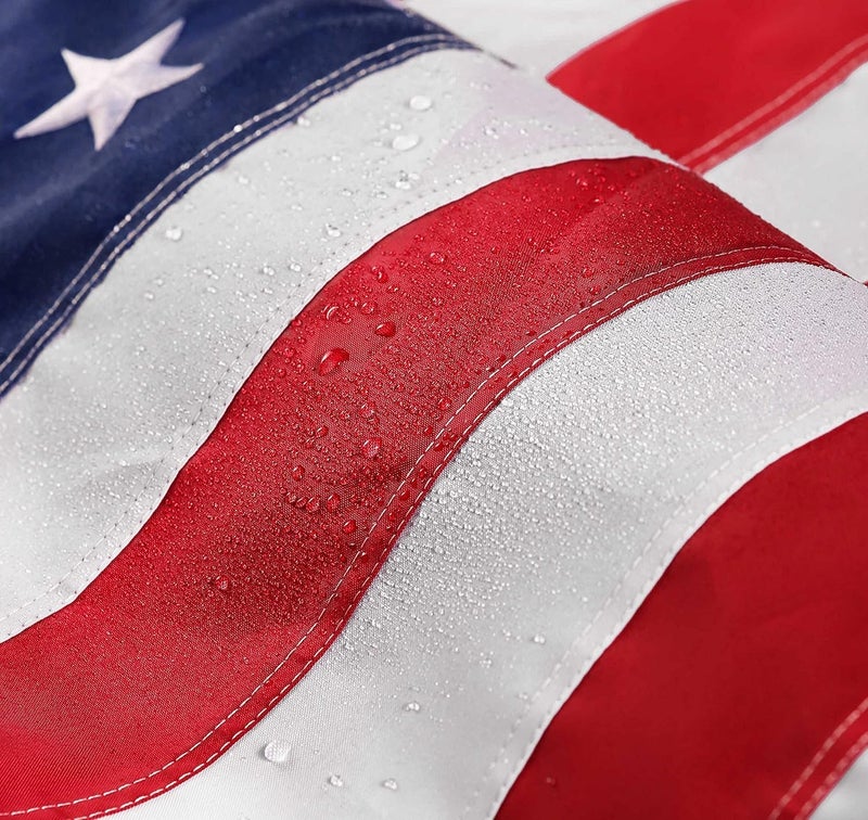 DANF FLAG American Flag 6x10 ft: Long Lasting US Flag, Heavy Duty Nylon, Embroidered Stars, Sewn Stripes, Brass Grommets, UV Protection Perfect for Outdoors! USA Flag - Image 3