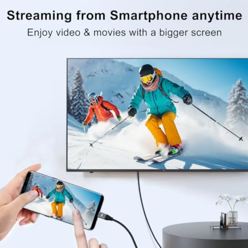 كابل USB C إلى VGA، تحويل USB من النوع C إلى VGA 1080P@60 هرتز لأجهزة الكمبيوتر المحمولة والهواتف المحمولة والأجهزة اللوحية وشاشات HDTV وأجهزة العرض - Image 5