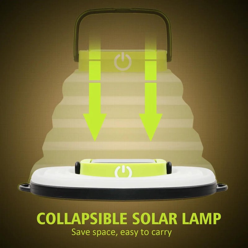 Burmy Burmy LED Camping Lantern Collapsible Camping Lamp Rechargeable USB Solar Powered Outdoor Lights for Camping Hiking Backpacking Multicolor  - Image 5