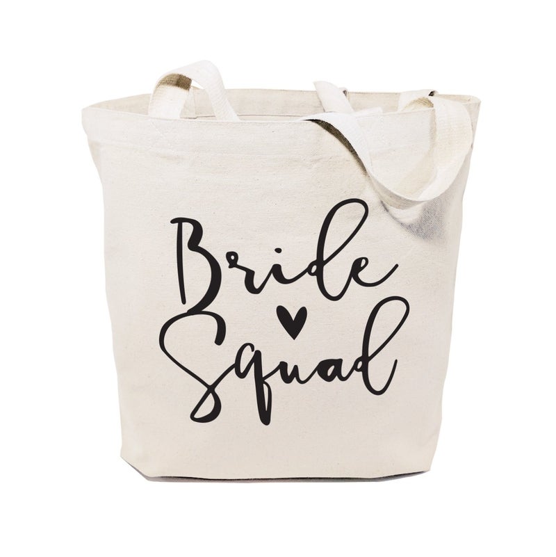 The Cotton & Canvas Co. Wedding, Bridesmaid Gift, Beach, Shopping and Travel Resusable Shoulder Tote and Handbag - Image 1