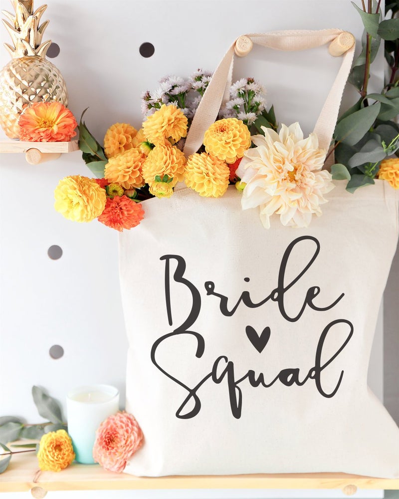 The Cotton & Canvas Co. Wedding, Bridesmaid Gift, Beach, Shopping and Travel Resusable Shoulder Tote and Handbag - Image 3