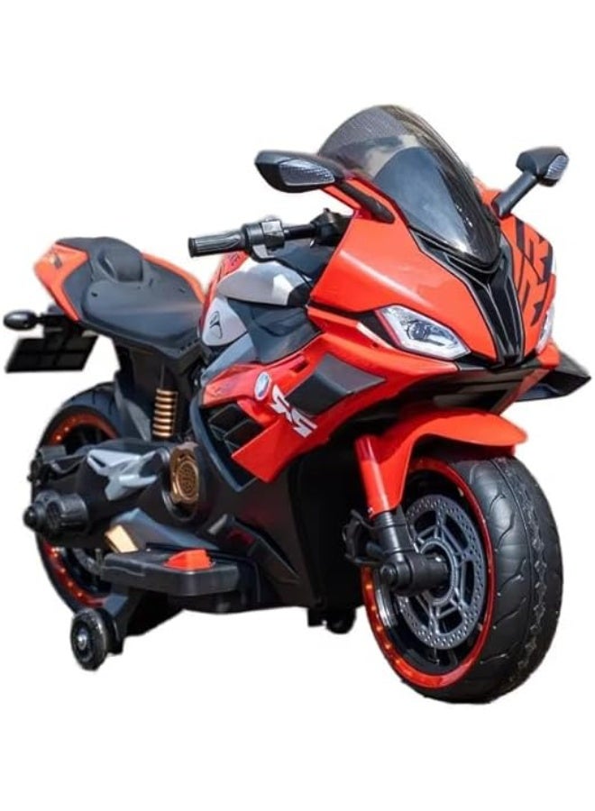 Electric children's bicycle with manual accelerator and foot brake | Multi-colored ride-on toy for kids - Image 3