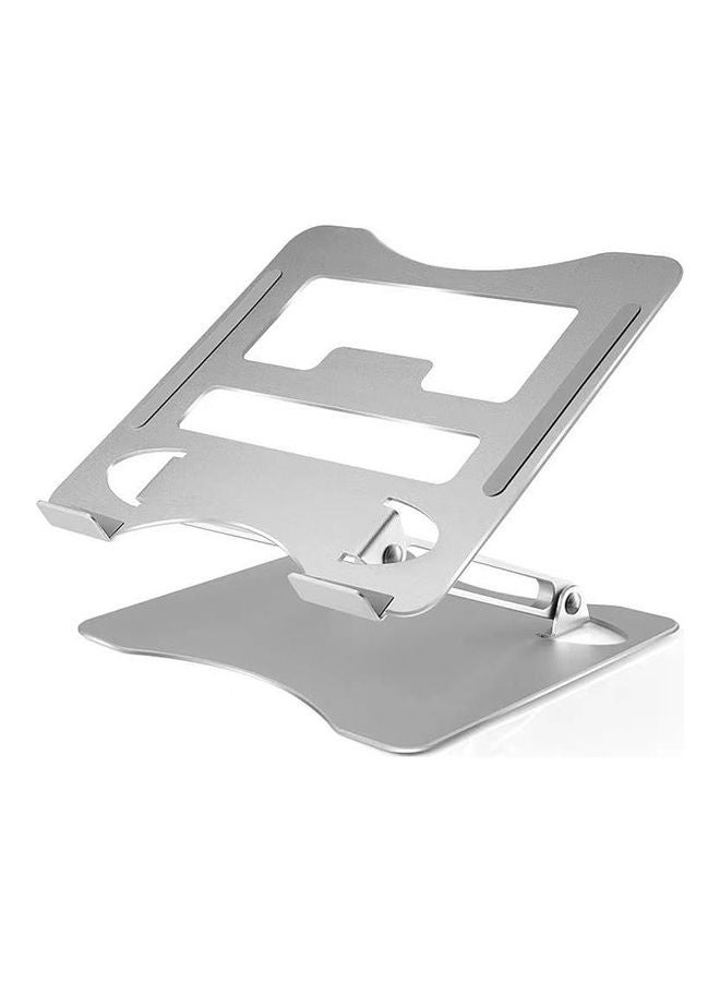 NIBEMINENT Adjustable Portable Folding Laptop Stand Silver - Image 1