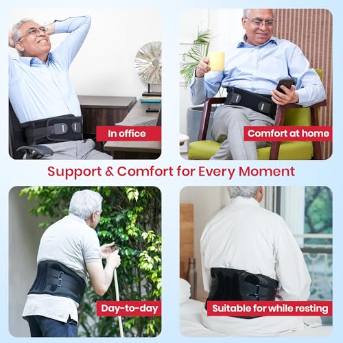 AGEasy Antara Spine Pro Max Belt with 3 Interchangeable Pads | Back Support with Hot/Cold Therapy | Lumbar Support Belt for Back Pain, Muscle Strain, Sciatica, Posture, Spinal Recovery, Osteoporosis - Image 5