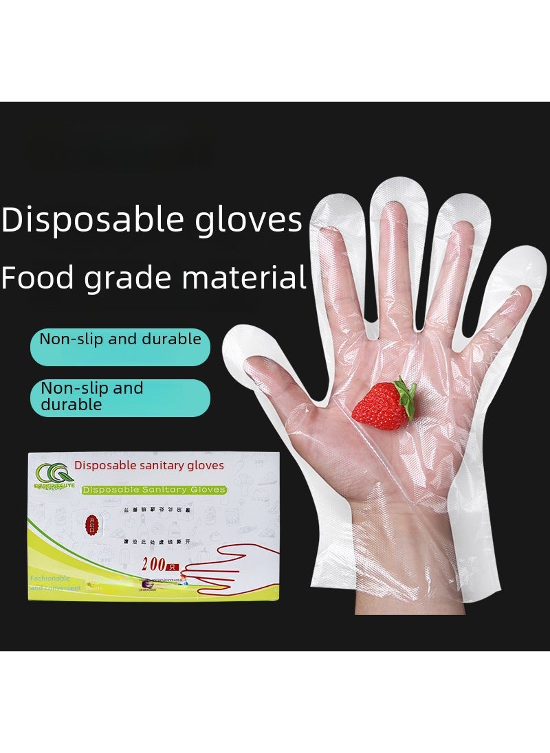 Disposable gloves plastic edible transparent food thickened catering lobster film protective household hand film wholesale Ordinary 0.4 grams 1000 only - Image 3