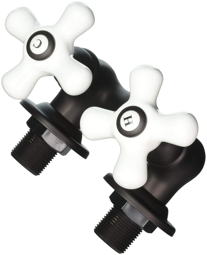 Elements of Design DT0315PX St. Louis Wall Mount Clawfoot Tub Filler, 4-3/4" in Spout Reach, Oil Rubbed Bronze - Image 2