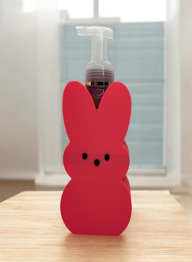 حامل موزع صابون مطبوع ثلاثي الأبعاد على شكل أرنب مستوحى من حلوى Peeps، مناسب لزجاجات صابون باث آند بودي وركس الرغوي - Image 4