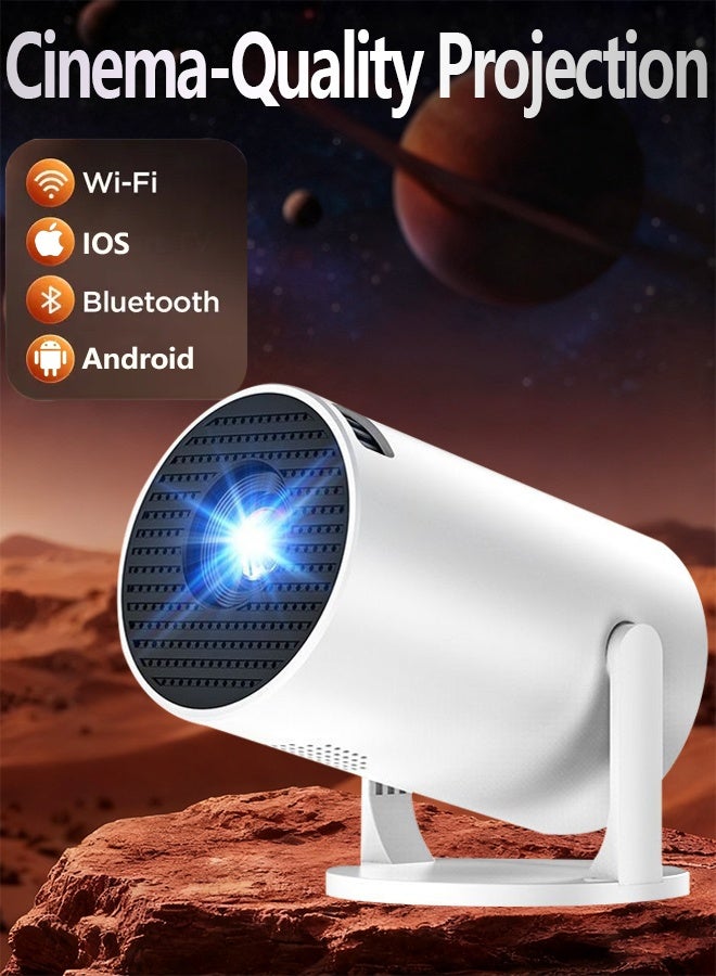 Mini Projectork,High-Quality Portable Projector,Smart Android Projector, Wireless Projector with Wifi Bluetooth, Built-in Stereo Projector with Speaker, Ultra-Clear Home Projector, Home Theater Room Projector. - Image 1
