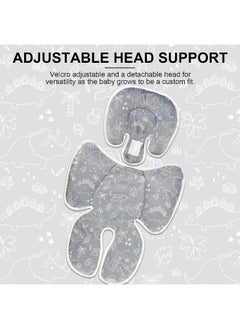DILIMI DILIMI Baby Car Seat Head and Body Support, 2-in-1 Infant Car Seat Insert, Soft Cushion for Car Seat, Stroller, Bouncers, Dinosaur  - Image 4