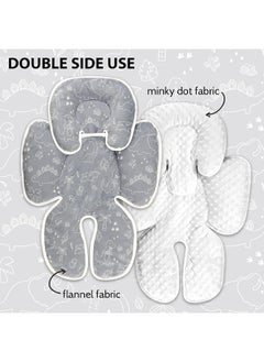 DILIMI DILIMI Baby Car Seat Head and Body Support, 2-in-1 Infant Car Seat Insert, Soft Cushion for Car Seat, Stroller, Bouncers, Dinosaur  - Image 2