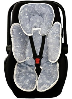 DILIMI DILIMI Baby Car Seat Head and Body Support, 2-in-1 Infant Car Seat Insert, Soft Cushion for Car Seat, Stroller, Bouncers, Dinosaur  - Image 1