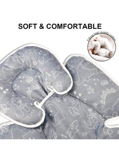 DILIMI DILIMI Baby Car Seat Head and Body Support, 2-in-1 Infant Car Seat Insert, Soft Cushion for Car Seat, Stroller, Bouncers, Dinosaur  - Image 3