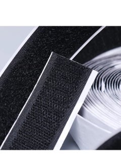 Y&D Self-Adhesive Hook and Loop Strips Tape Roll Black Heavy Double Sided Sticky Duty Industrial Strength Fastener Interlocking for Household Kitchen School Office Set of 2  - Image 5