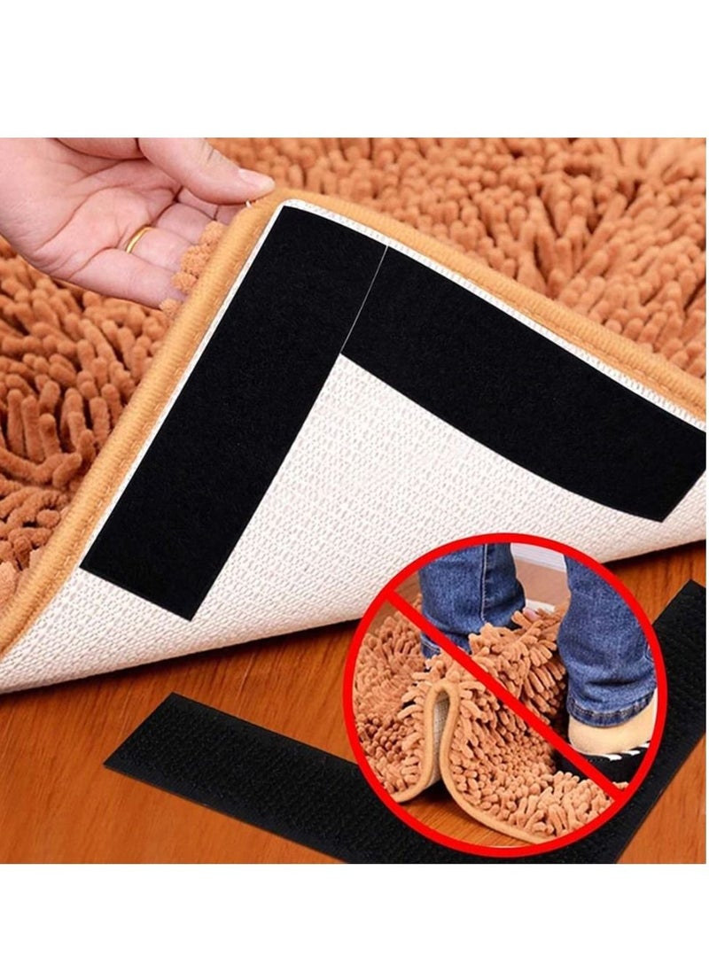 Y&D Self-Adhesive Hook and Loop Strips Tape Roll Black Heavy Double Sided Sticky Duty Industrial Strength Fastener Interlocking for Household Kitchen School Office Set of 2  - Image 4
