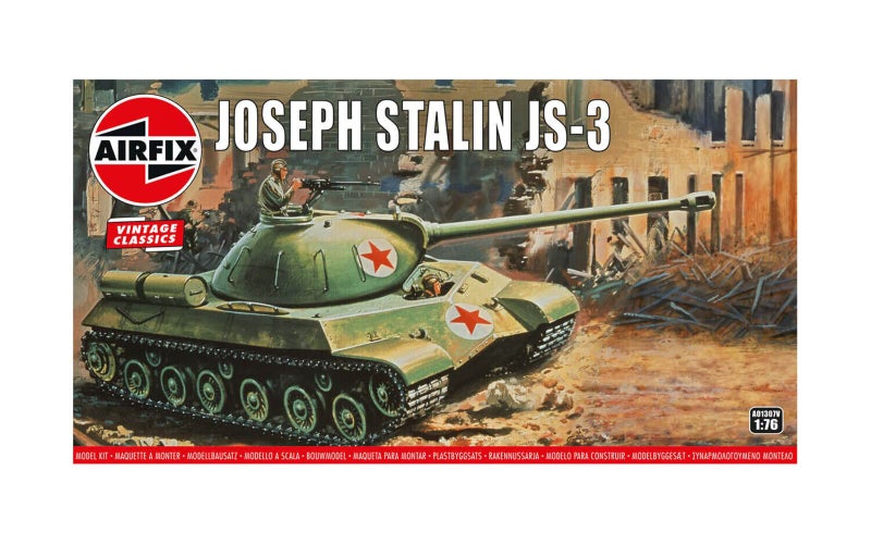 Airfix Vintage Classics Joseph Stalin JS-3 1:76 WWII Russian Military Tank Plastic Model Kit - Image 4