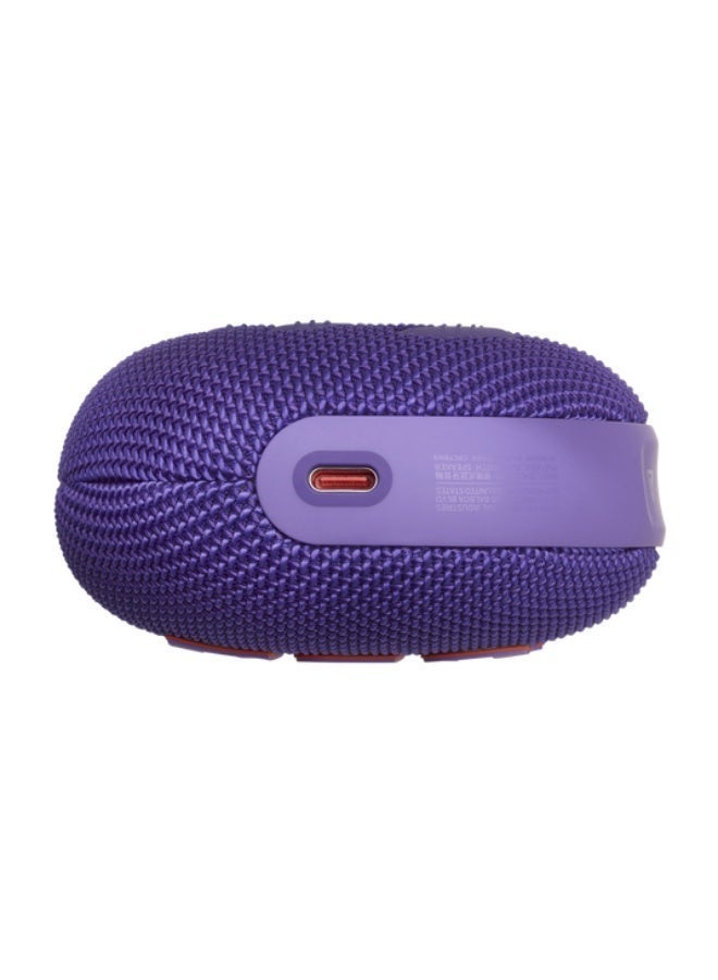 جي بي إل Clip 5 Portable Speaker with JBL Pro Sound, IP67 Waterproof & Dustproof, Bluetooth 5.3, Auracast™ Multi-Speaker Pairing, Up to 15 Hours Playtime,Purple JBLCLIP5PURAM purple - Image 4