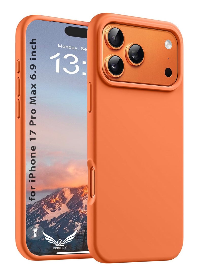 BORTONY iPhone 17 Pro Max Cover Silky Soft Touch iPhone 17 Pro Max Silicone Case Full-Body Protection, Anti-Scratch Shockproof Phone Case for iPhone 17 Pro Max 6.9 inch - Image 1