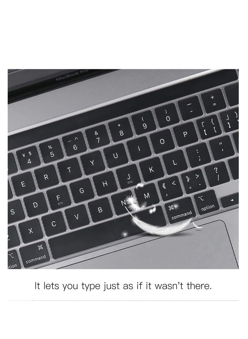 Premium Ultra Thin Keyboard Cover Protector Compatible with 2020 2021 2022 Intel or M1/M2-Based MacBook Pro 13 and 2019-2020 Intel-Based MacBook Pro 16 A2338 A2289 A2251 A2141--Clear - Image 2