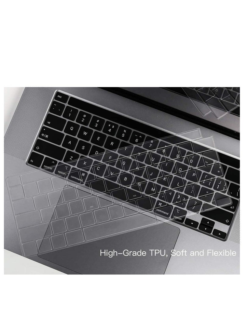 Premium Ultra Thin Keyboard Cover Protector Compatible with 2020 2021 2022 Intel or M1/M2-Based MacBook Pro 13 and 2019-2020 Intel-Based MacBook Pro 16 A2338 A2289 A2251 A2141--Clear - Image 4
