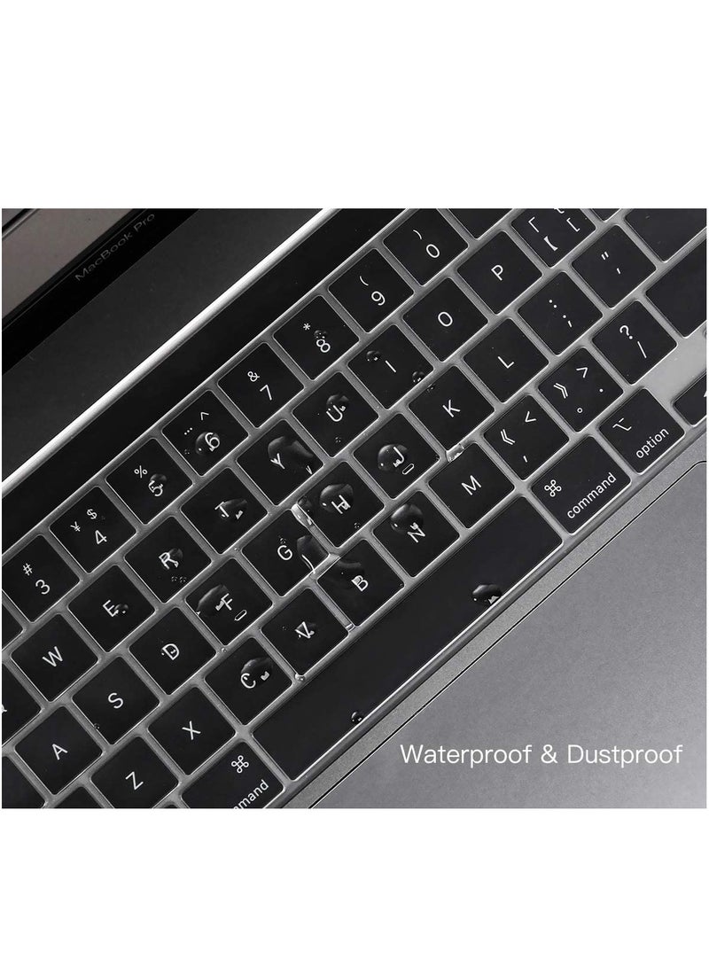Premium Ultra Thin Keyboard Cover Protector Compatible with 2020 2021 2022 Intel or M1/M2-Based MacBook Pro 13 and 2019-2020 Intel-Based MacBook Pro 16 A2338 A2289 A2251 A2141--Clear - Image 5
