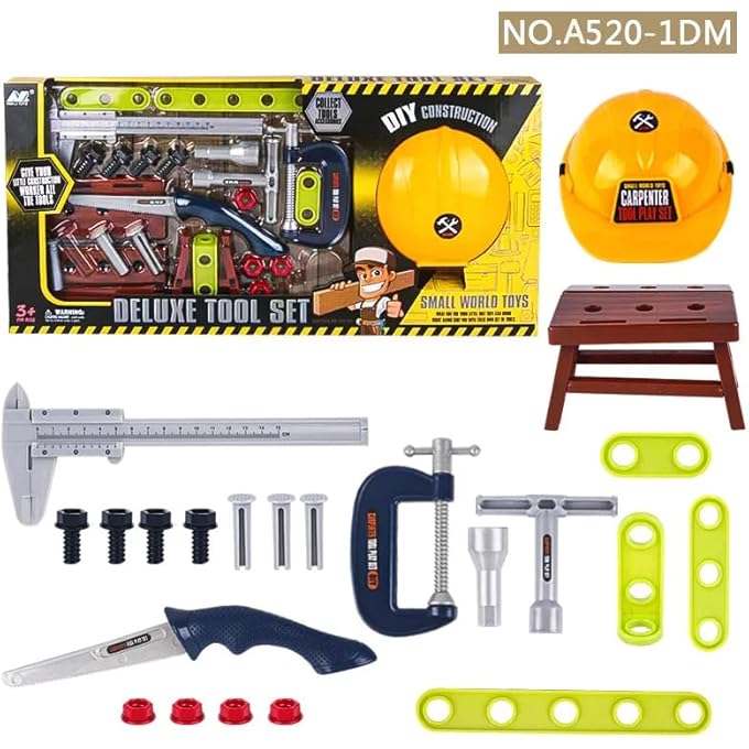 DIY CARPENTER CHILDREN TOOL TOYS TODDLER PRETEND PLAY TOYS TOOL SET REPAIR POWER TOOL TOYS - Image 2