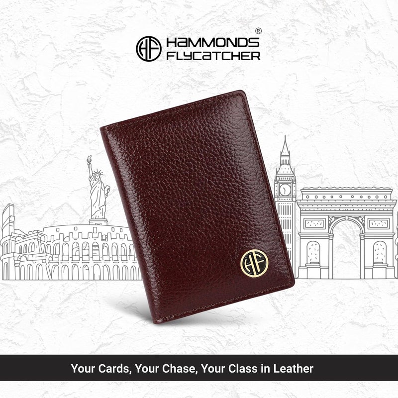 HAMMONDS FLYCATCHER Genuine Leather Card Holder Wallet for Man & Women, RFID Protected ATM/Credit Card Holder Wallet for Men with 6 Slots, Gift for Men, Father, Husband, Boyfriend - Brown - Image 5