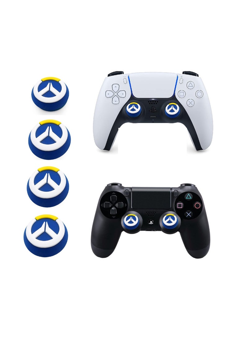 YONK 4 Pieces Controller Silicone Thumb Grip Cap joystick Thumbstick For Ps5 & Ps4 SY34  - Image 1