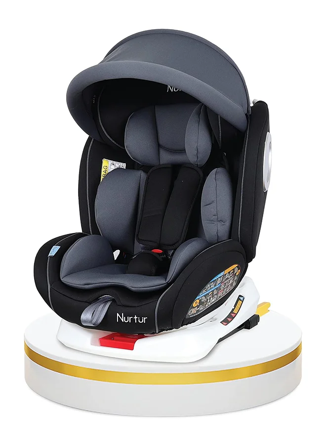 نورتر Ultra Baby 4 In1 Car Seat  Isofix  9-Level Adjustable Headrest And Canopy  Upto 36Kg  Black