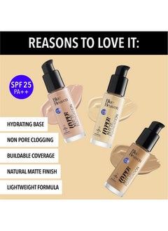 Blue Heaven Hyper Matte Foundation (302 Honey Tan Cream 30 Ml)  - Image 3