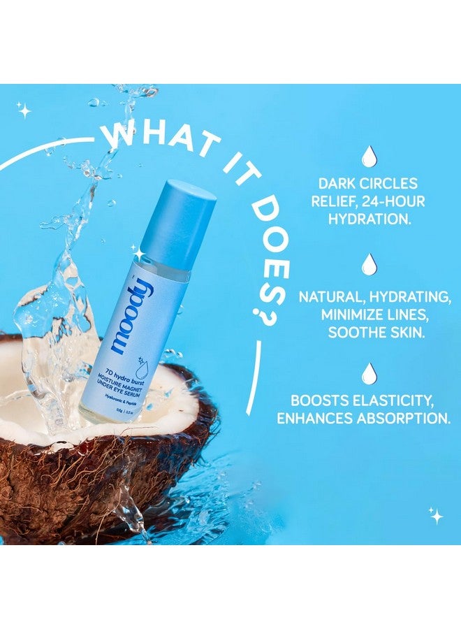  مودي سيروم 7D Hydro Burst تحت العين مع ببتيدات الهيالورونيك وفيتامين E للهالات السوداء والانتفاخات كريم العين للتجاعيد والخطوط الدقيقة خالي من الكبريتات ونباتي للرجال والنساء 9.8 جم - Image 2