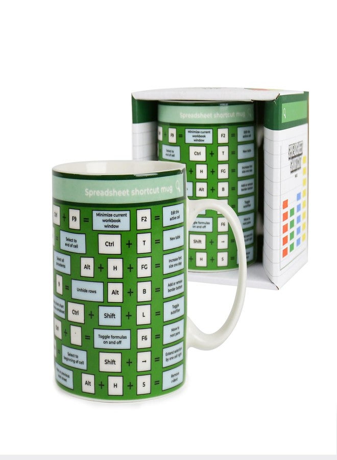 Gift Republic Spreadsheet Shortcut Mug Excel Spreadsheet Geek Novelty Mug Funny Office Coffee Cup Accountant Tax Gift Colleague Coworker Gift Boxed - Image 3