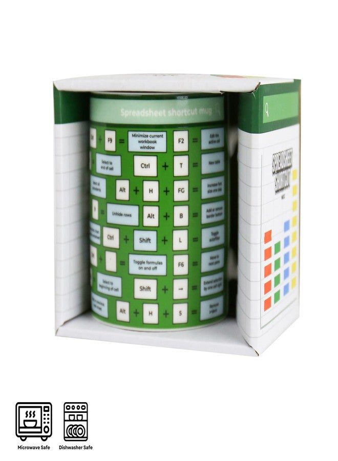Gift Republic Spreadsheet Shortcut Mug Excel Spreadsheet Geek Novelty Mug Funny Office Coffee Cup Accountant Tax Gift Colleague Coworker Gift Boxed - Image 5