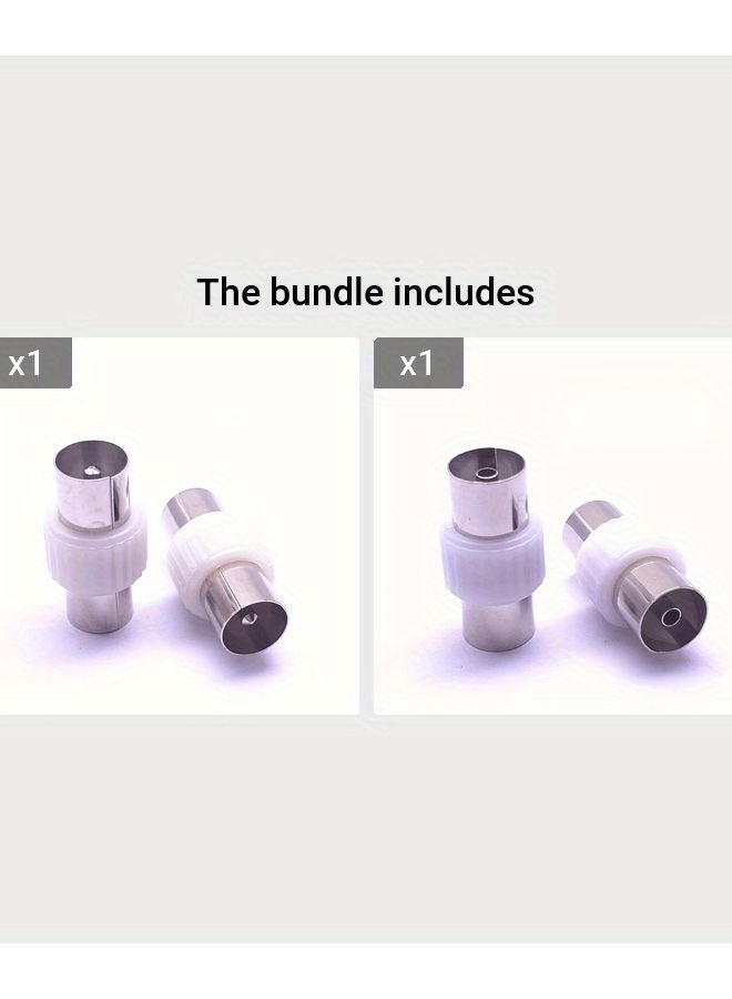 TV Male To Male And Female To Female Adapter Set Cable TV Direct Converter RF Dual Connector - Image 1