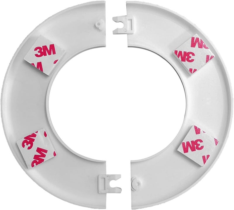 GWYAN 2 Pack Wall Split Flange ABS Round Escutcheon Plate for 3.0"/ 76mm Diameter Pipe Faucet Decoration Accessories (White) - Image 3