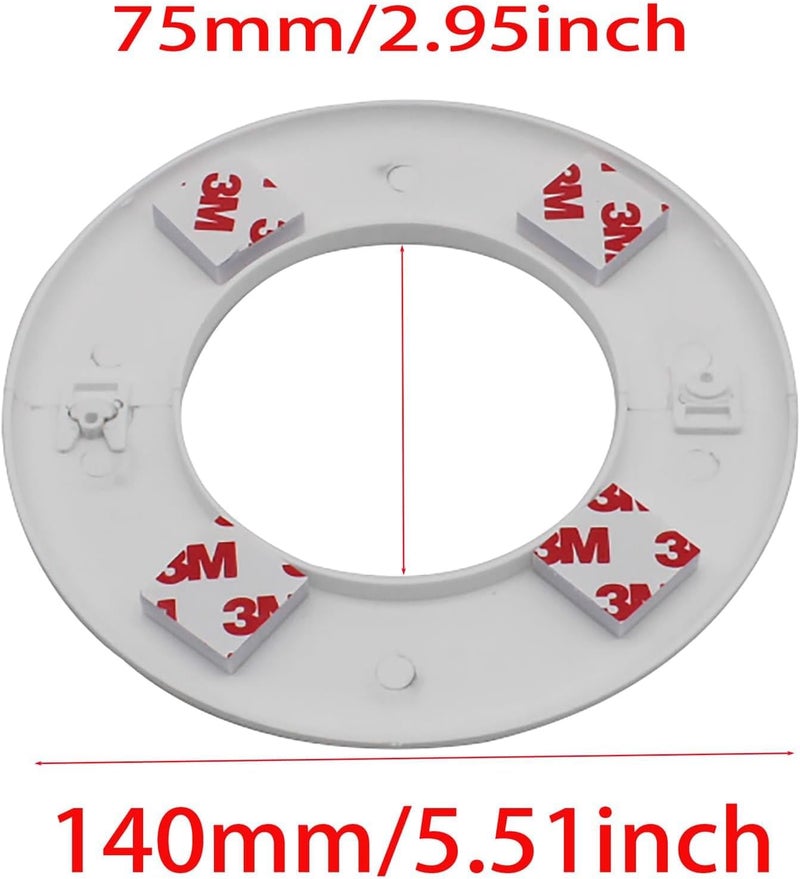 GWYAN 2 Pack Wall Split Flange ABS Round Escutcheon Plate for 3.0"/ 76mm Diameter Pipe Faucet Decoration Accessories (White) - Image 2
