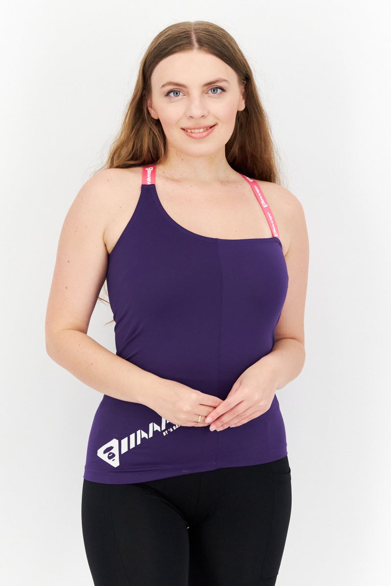 Aape By A Bathing Ape Women Halter Neck Sleeveless Tank Top, Purple - Image 1