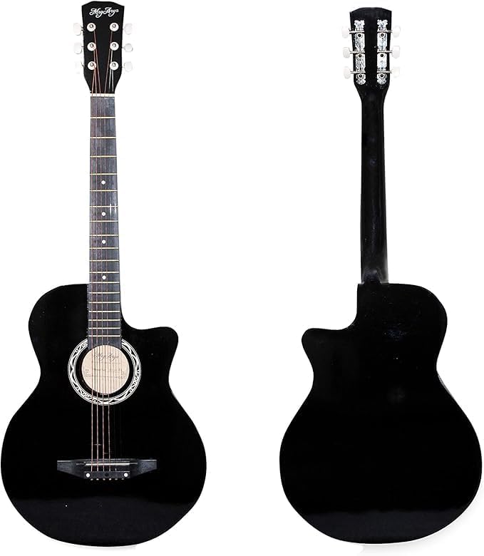 MegArya B-D38 Acoustic Guitar Kit with Foam Bag, Strap & Picks - 38 Inch (Black) - Image 2