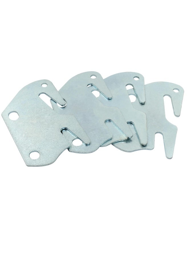 4 Pcs Bed Rail Hook Plates with Screws for Wood Bed Frame Headboard Footboard Replacement - Image 3