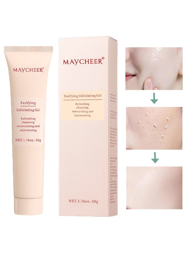 MAYCHEER Purifying Exfoliating Gel, Face Facial Exfoliator Cleanser - Exfoliating Gel Wash Face, Gentle Exfoliat-ing Scrub For Face, Facial Purify-ing Exfoliator Cleanser - Image 1