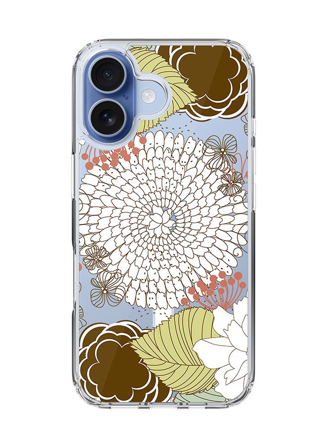 Stylizedd Classic Clear MagSafe Case for iPhone 17 , Hybrid Soft Case Flexible Edges Anti Drop TPU PC Gel Thin Transparent Cover [ Designed for iPhone 17 ] - Blooming Flower