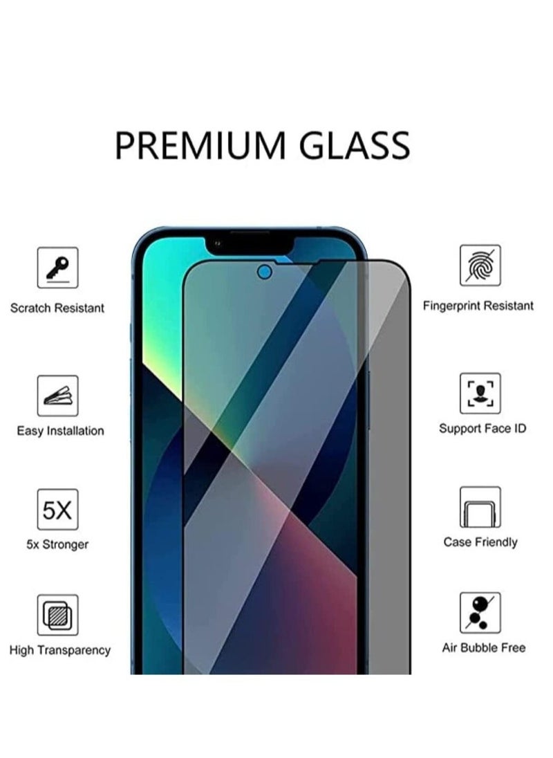 Raxoom iPhone 14 Plus Privacy Screen Protector Anti-Spy Tempered Glass Film 9H Hardness Scratch Resistant Bubble Free Anti Spy Tempered Glass Screen Protector - Image 2