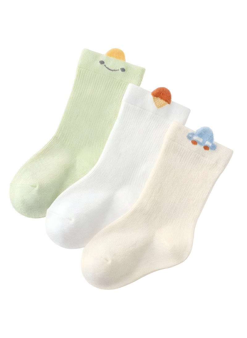 Bambimici Cute Smile Character Baby Socks 3 sets - Image 5